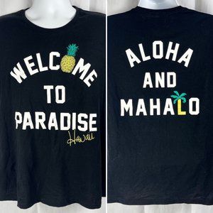Hawaii Welcome To Paradise Aloha Mahalo T-Shirt XL Womens Ohana Tees Pineapple